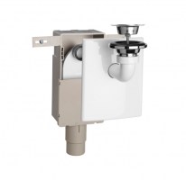 CONJUNTO DESAGÜE CON REBOSADERO EXTERIOR y SIFON EMPOTRABLE ROCA